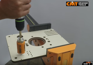 CMT Hole Saw 550 on Phenolic Plywood